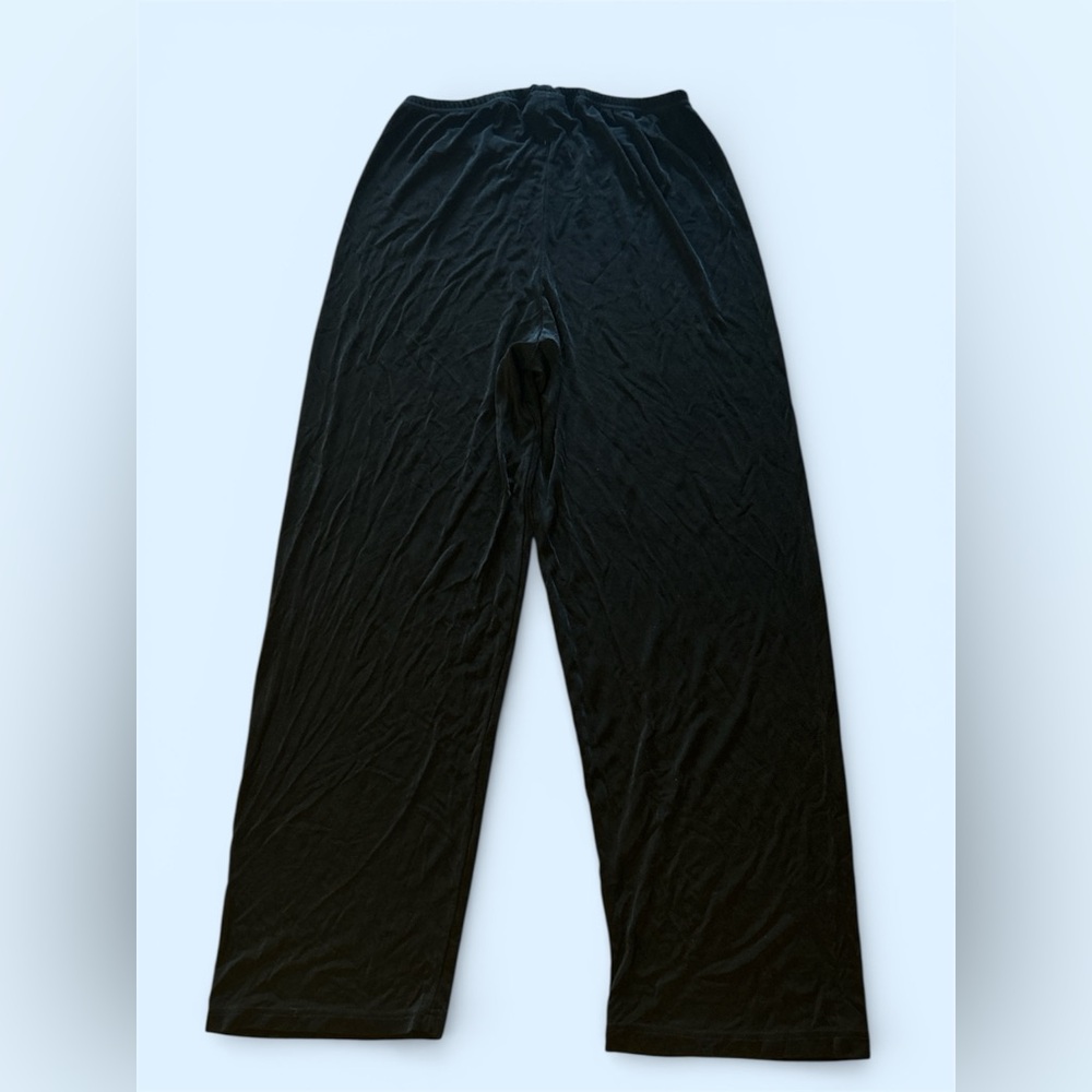 Coldwater Creek Women’s Black  Elastic Waist Pants Size Medium Wide leg
